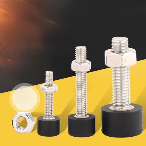 止动螺栓带聚氨酯防撞缓冲螺丝不锈钢带低弹性橡胶减震挡块UNST