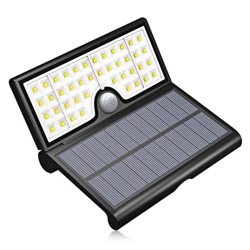 促销太阳能板太阳能灯折叠便携式58 led庭院灯人体感应户外灯LED