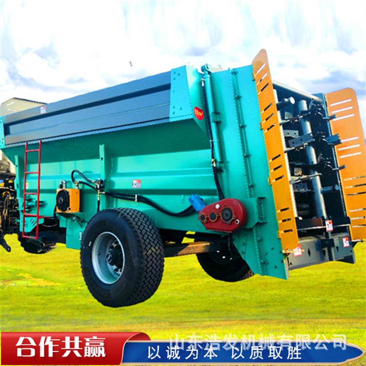 多型号农用有机肥抛洒车12立方双圆盘果园撒肥机干湿两用撒粪设备