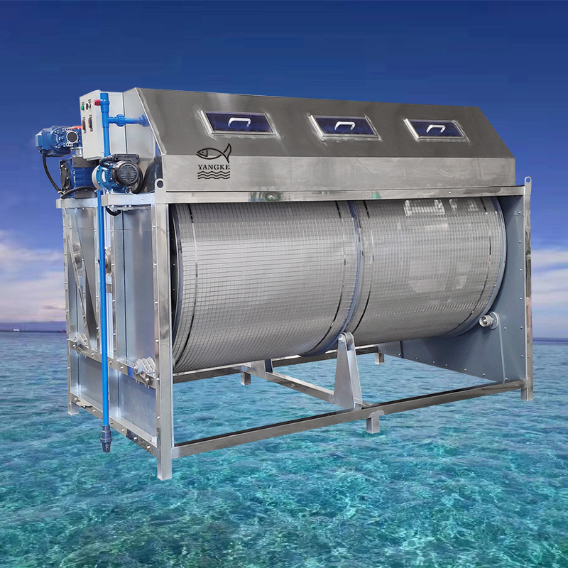 厂家直售循环水养殖污水处理全自动转鼓微滤机316不锈钢适用海水