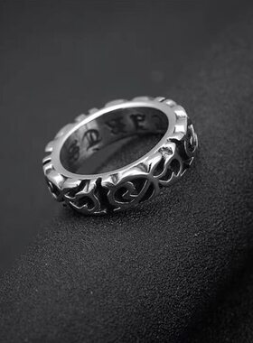 黄宗泽同款复古藤蔓花纹戒指浮雕指环尾戒情侣时尚个性礼物