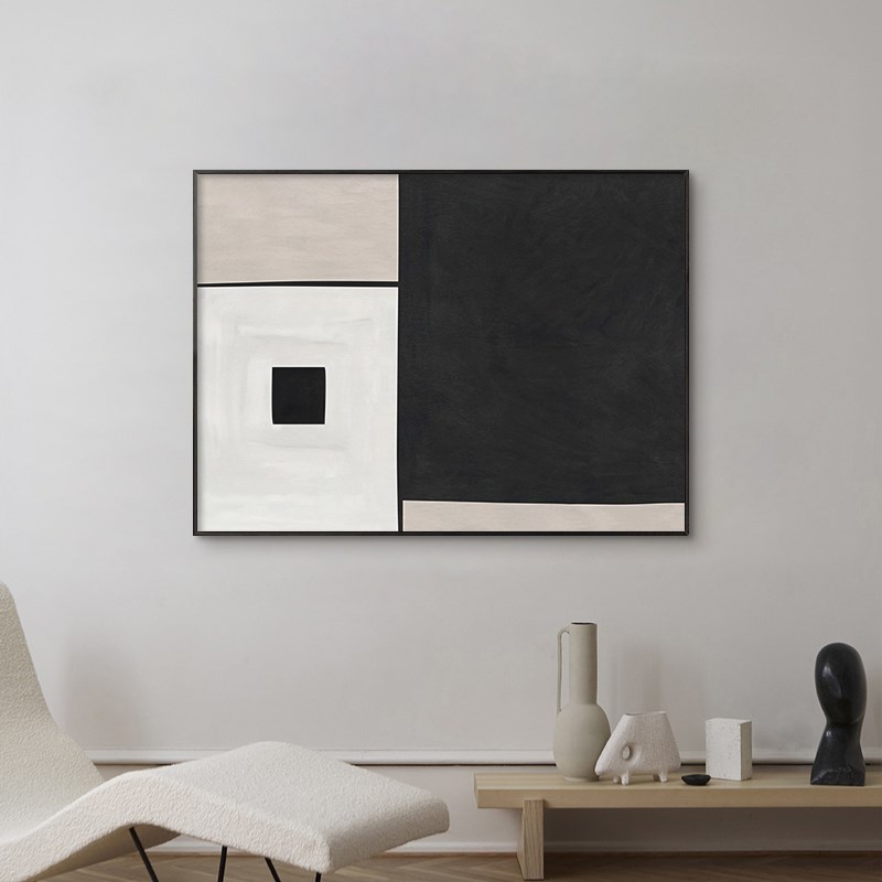 现代简约色块抽象装饰画客餐厅大幅挂画北欧个性卧室玄Z关艺术壁图片