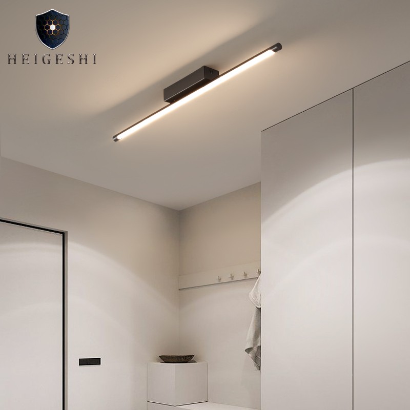 现代极简走道灯创意长条s玄关入户吸顶灯家用简约风格走廊衣帽间