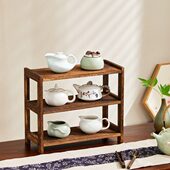 桌面茶壶架小型博古架茶杯架子茶具置物架收纳架茶室茶桌杯架中式