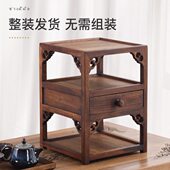 茶桌台面茶台置物架双层茶壶架紫砂壶摆放架茶杯茶具收纳博古架子