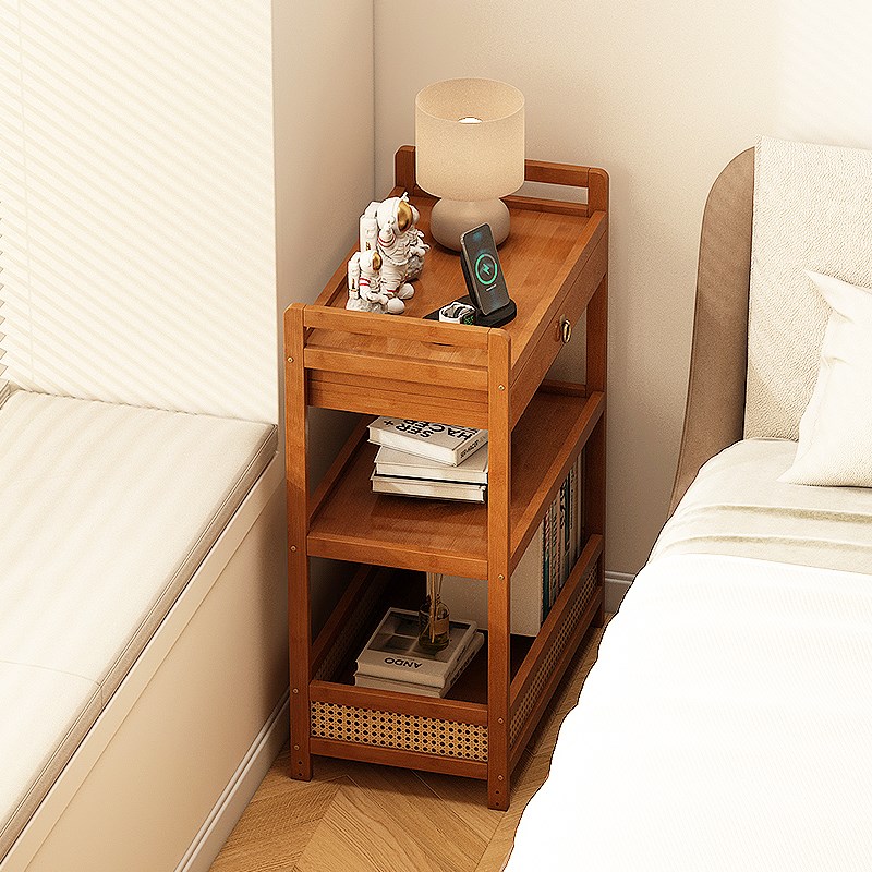 床头柜家用卧室储物收纳柜一体床边极窄夹缝M柜子简易置物架替代
