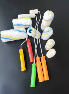 2寸4寸6寸边角棉线羊毛热熔小滚筒C10cm拇指油漆滚刷支架手柄工具