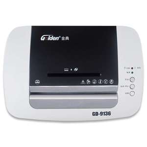 金典(GOLDEN)GD-9136碎纸机办公家用A4单次6张20L可碎纸卡