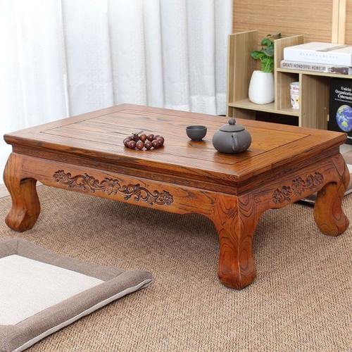 仿古实木炕桌家用飘窗小茶几榻榻米小矮桌子地台方桌日式茶桌简约