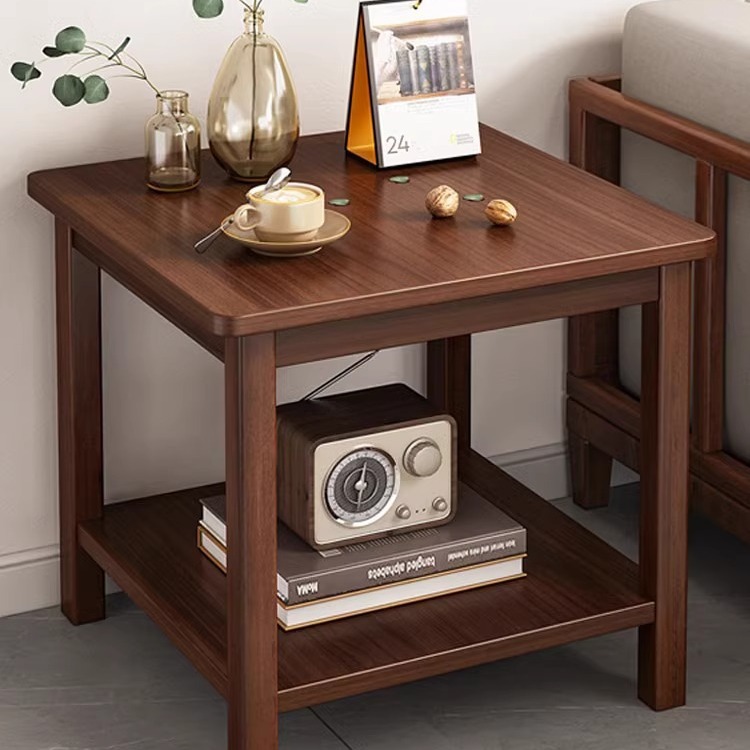 实木小方桌四方客厅家用迷你小户型茶几小桌子边柜沙发边几正方形