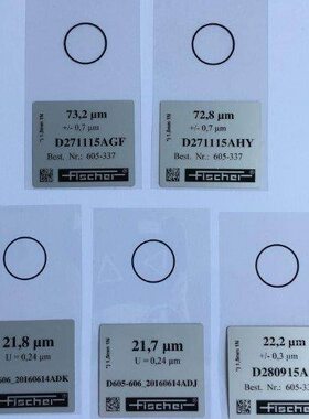 德国菲希尔膜厚片FMP10膜厚仪校准片Fischer标准片24μm125μm