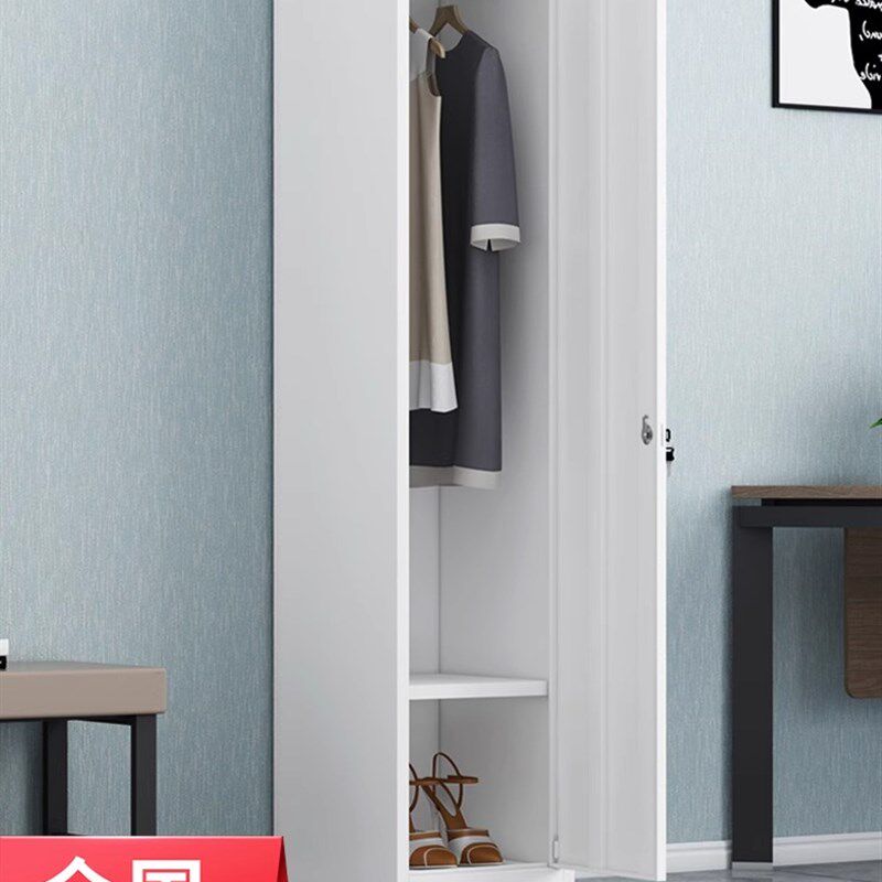 单门更衣柜铁皮柜单人柜员工柜储物柜钢制更衣箱办公衣柜带锁鞋柜