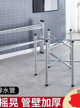 简大圆桌架可叠铁艺桌折腿桌支架桌脚餐69227桌折叠伸易缩桌架脚