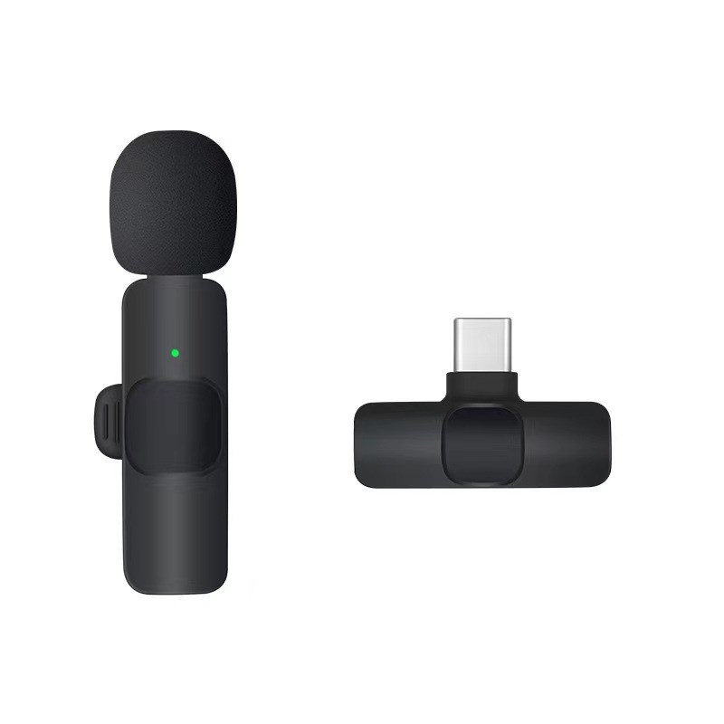 热销款2.4G无j线领夹麦克风K8/K9一拖二抖音直播智能降噪迷你话筒