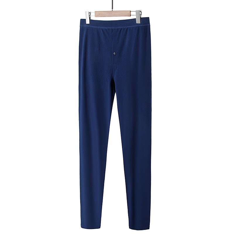 男士秋裤纯棉莱卡k单件薄款修身打底大码衬裤加肥加大春秋季线裤