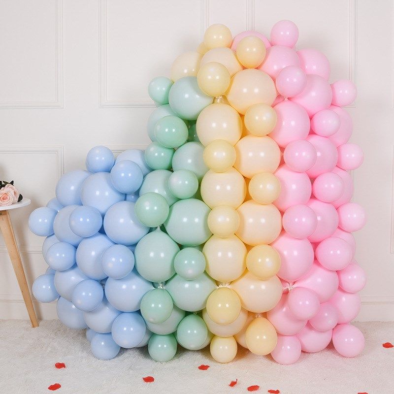 ins马卡龙渐变色3D立体爱心气球月亮求婚告白生T日创意新婚房装饰