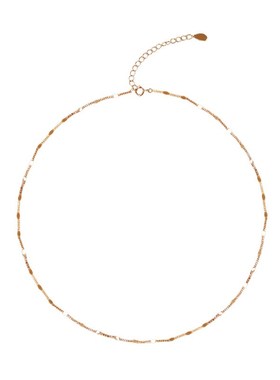 天然红宝石项链女轻奢小众转运金珠细锁骨链显白项V链不掉色女夏