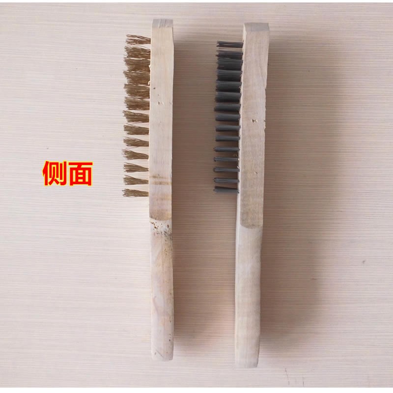木柄钢丝刷 不锈钢钢丝刷子 清洁钢丝刷 手持木柄鱼鳞钢丝刷子