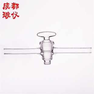 玻璃直孔节门 直通玻璃活塞 直形二路活塞 通管 2号3号4号5号8号