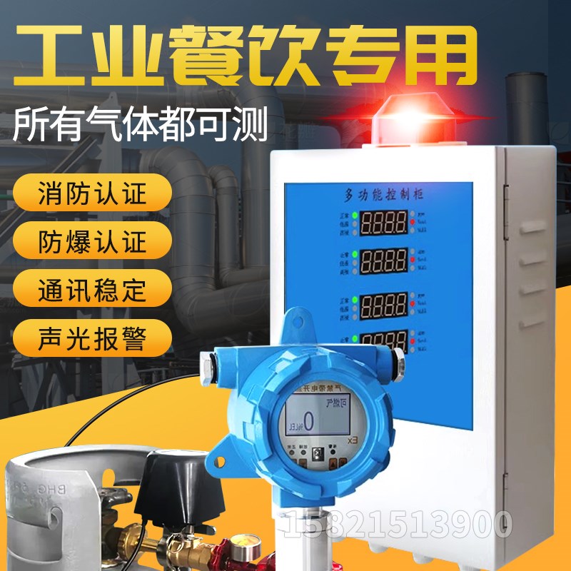 工业商用固定式气体报警器可燃有毒气体浓度探测天然气泄漏检测仪