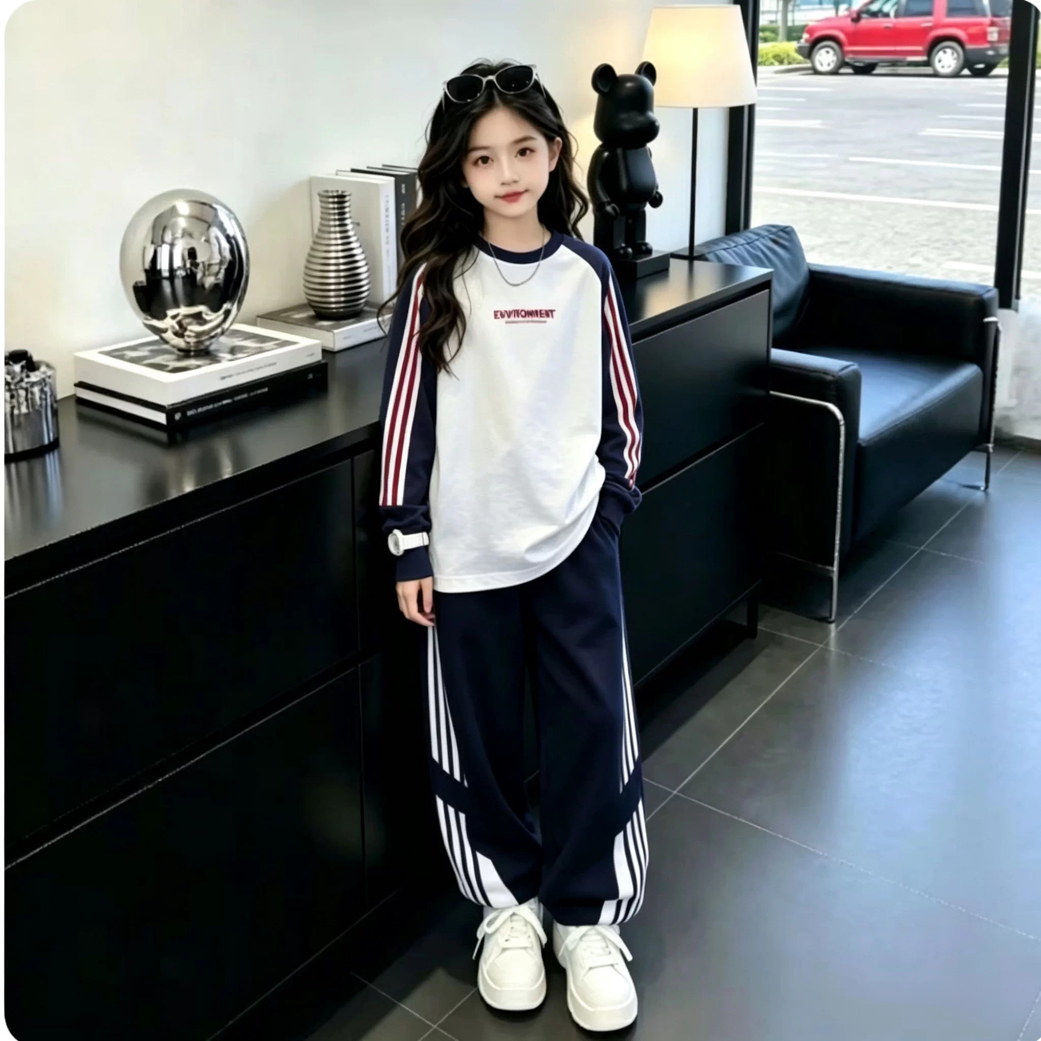 女大童韩系春秋洋气运动两件套