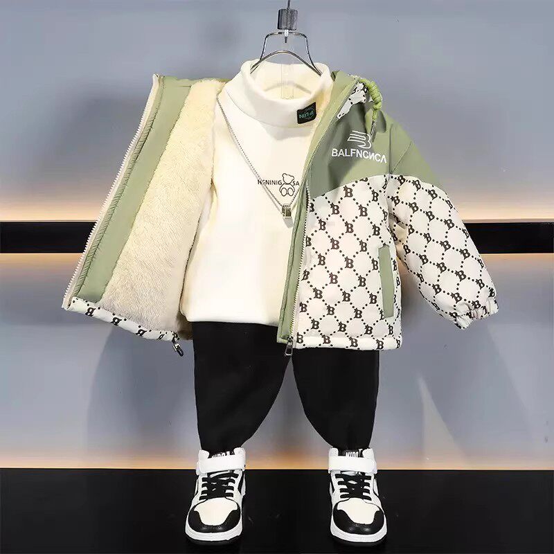 男童冬装外套冬季加厚夹克派克服