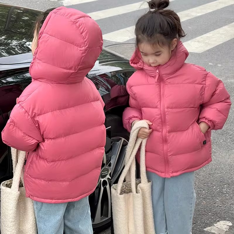 秋冬加厚保暖白鸭绒男女童羽绒服