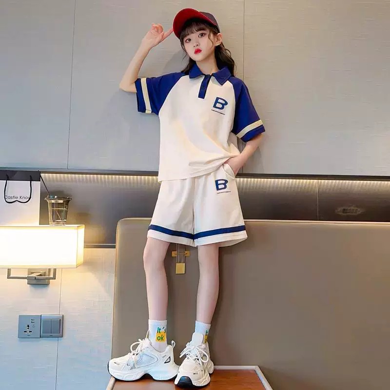 女童夏季短袖韩版洋气新款两件套
