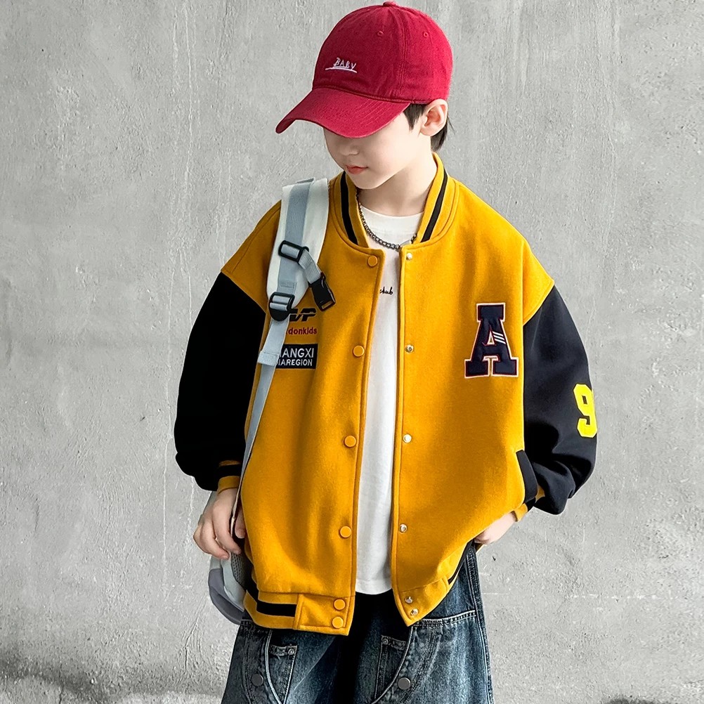 奥莱春秋男童棒球服运动休闲外套