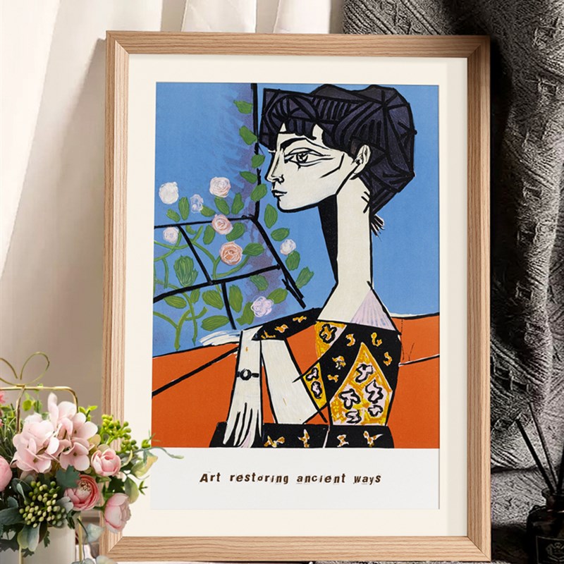 相框木质挂墙纸画框四k八8K开空框儿童油画装裱寸相框边框