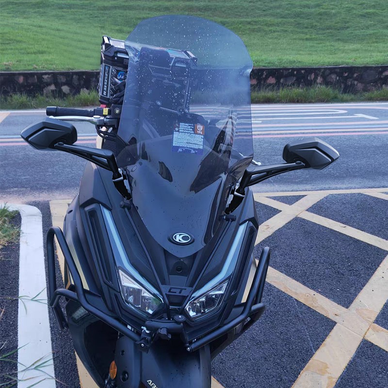 适用2款光阳赛艇CT挡风玻璃后视镜前移专用风挡加高挡风