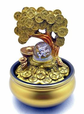 摇钱树招财树桌面喷泉流水家居饰品摆饰开店开业礼品