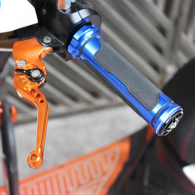 厂家直销摩托车助力车改装手把胶鬼火福喜踏板车铝合金带钻手把套