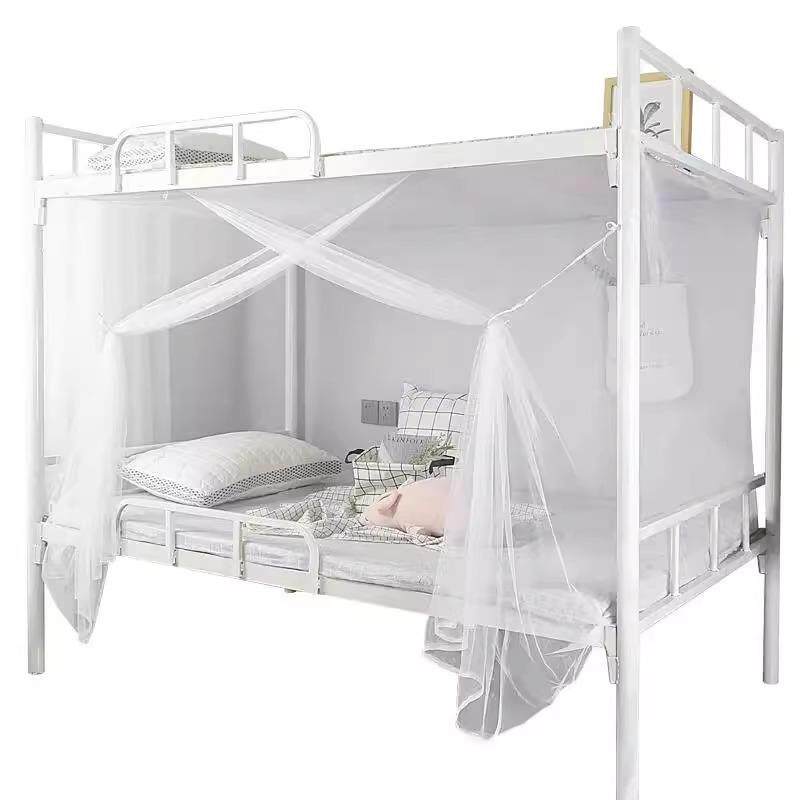 学生宿舍蚊帐上下铺文帐寝室单人上下床纹帐单门方顶老式加密帐子