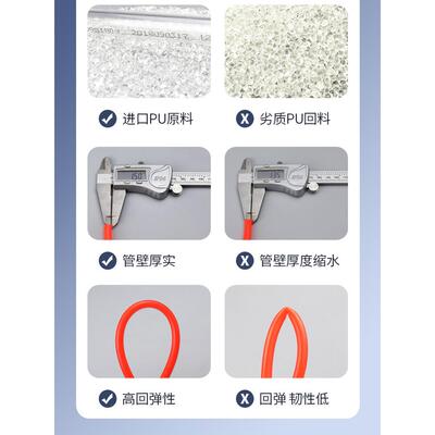 pu气管软管空压机压透明气泵汽管4/6/8/10/12/14mm气路气动管子