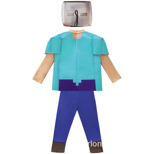 我的世界大电影儿童cos服史蒂夫舞台游戏表演服minecraft万圣节