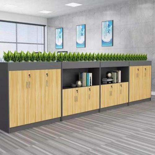 办公室花槽柜文件柜矮柜简约现代长条储物收纳柜双面隔断柜桌边柜