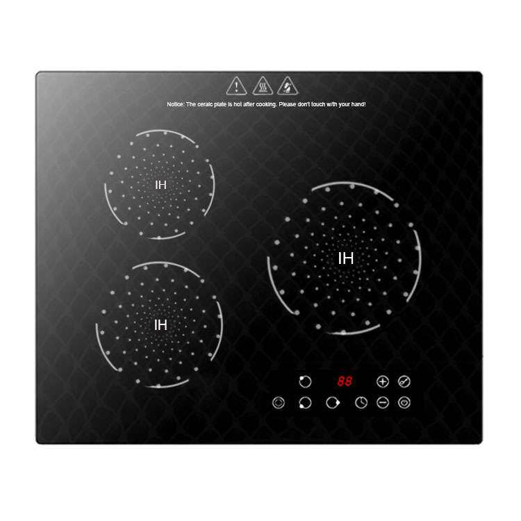新款大功率商用家用光波炉整微晶板电磁炉智能三头组合灶可供出口