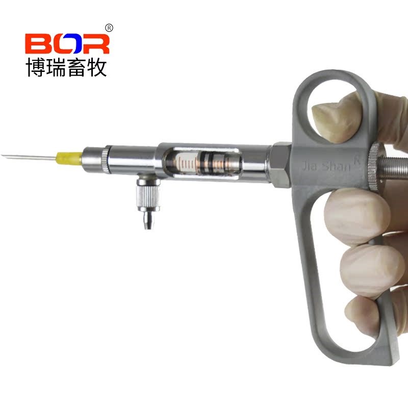 兽用2ml 型连续疫苗注射器家禽2ML可调金属连续注射器可调0.2-2ML
