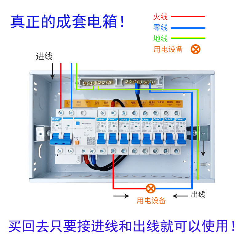 家用配电箱强电箱暗装12回路箱漏电空开成套PZ30 9-S13 15路空开