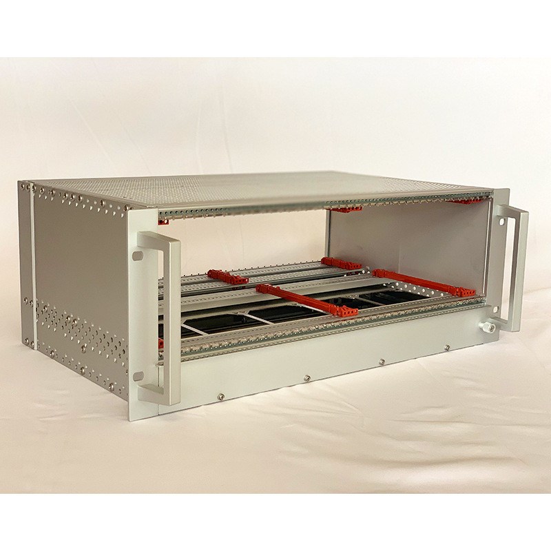 白色标准19英寸4U铝制插箱轨道交通工控CPCI铝合金机笼机架式机箱