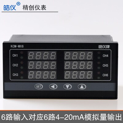 6路4-20mA输出温控器6路模拟量控制ModbusRtu温控仪RS485精创仪表