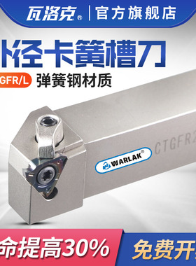 带压板 立装卡簧槽槽刀杆 CTGFL/CTGFR 1616H16/2020K16/2525M16