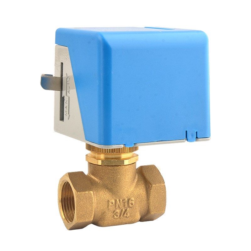 中央空调执行器220V电动二通阀风机盘管两通电磁阀6分1寸DN20DN25