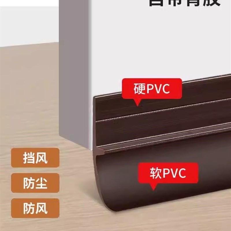 门缝门底密封条自粘隔音防盗门缝隙挡板玻璃门胶条窗户挡风条神器