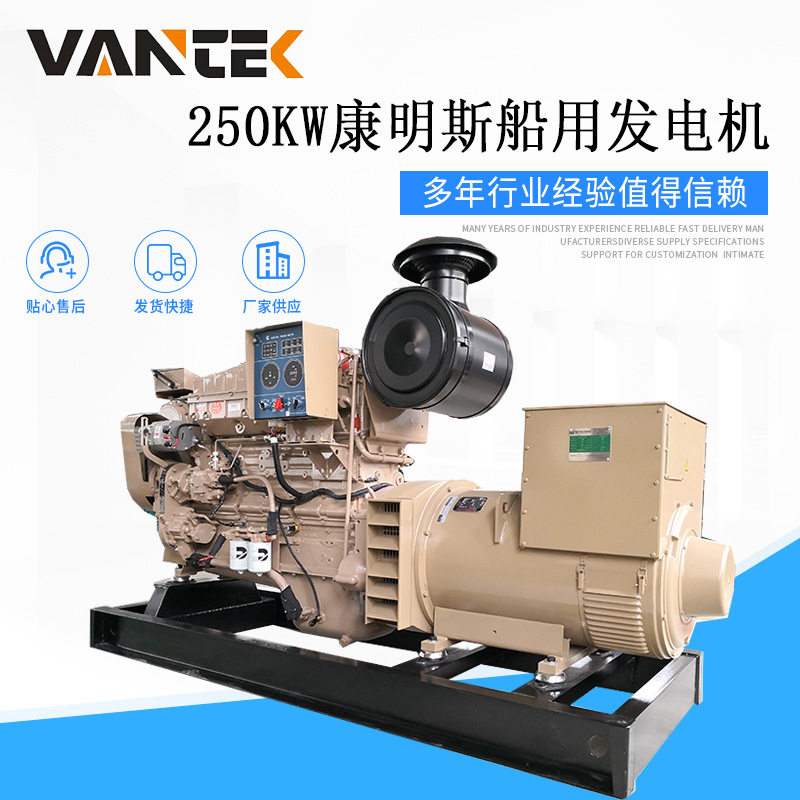 250kw重庆康明斯船用柴油发电机组 250千瓦船舶发电机 主发机组