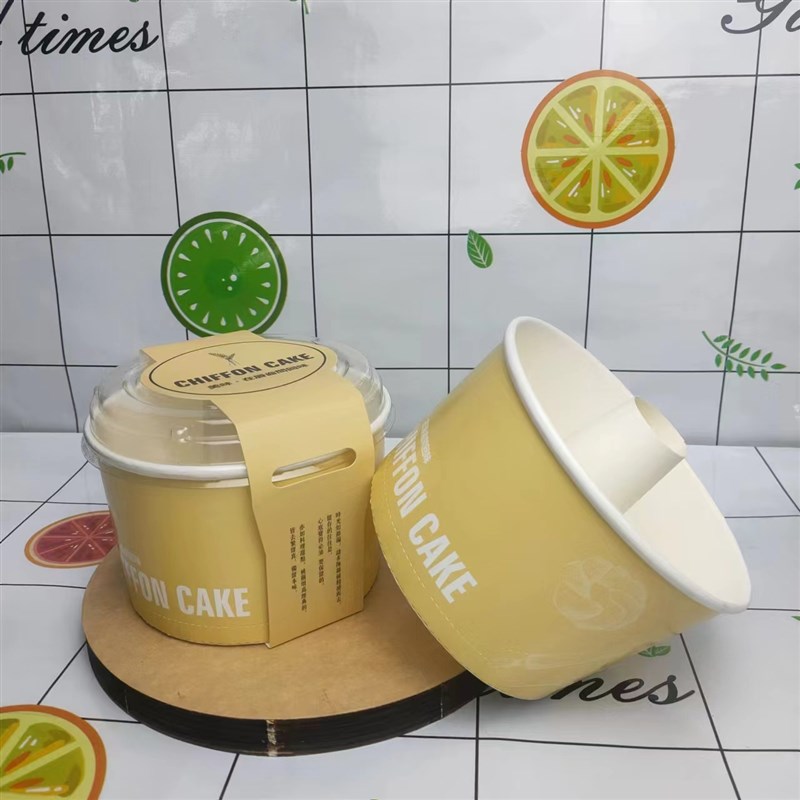 一次性戚风中空蛋糕纸模具6寸火锅杯烟囱蛋糕杯烘焙模型纸托纸杯