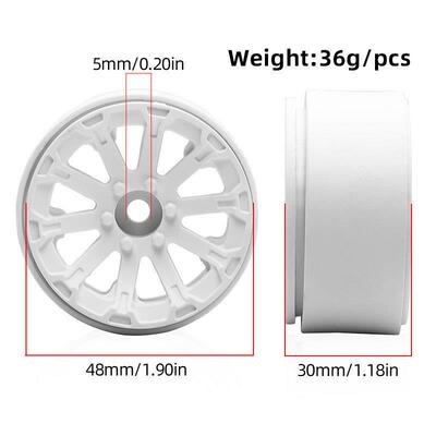 RC模型 1/10仿真攀爬车用 1.9寸塑胶夹胎轮毂 条幅轮毂 C104