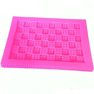 方块方格积木围边翻糖硅胶模具 蛋糕装饰模工具 烘培模滴胶粘土模