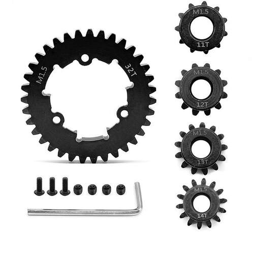 TRAXXAS-1/5 大X6S/8S XRT通用中碳钢马达齿配32T套装/1.5模数